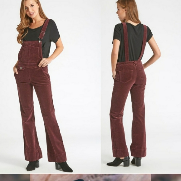 Dear John Pants - DEAR JOHN CORDUROY OVERALLS IN MULBERRY